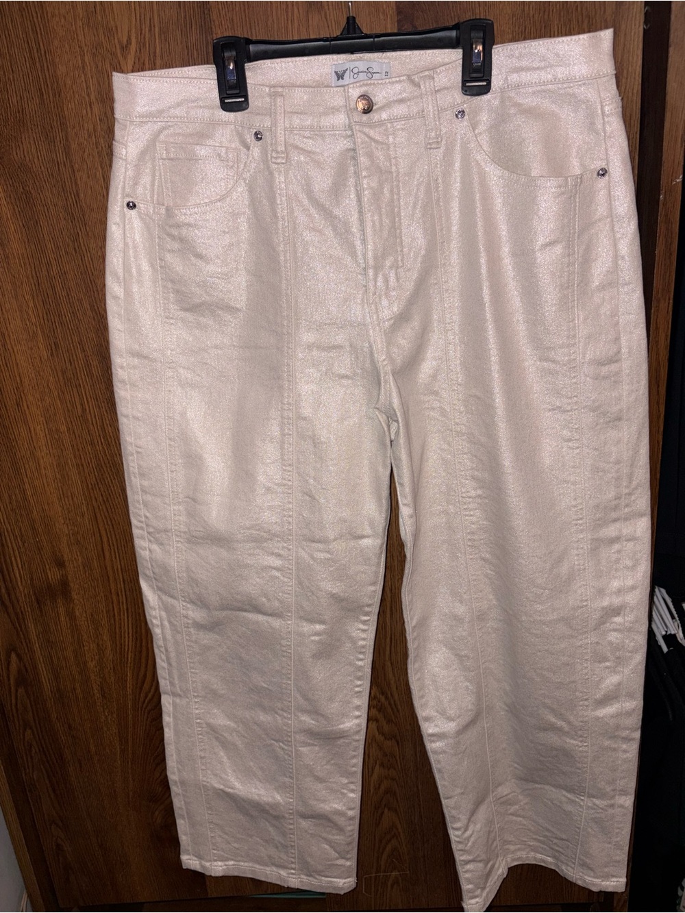 Men's Light Cream Straight-Leg Pants